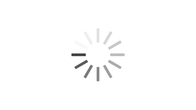 A looping animated loading symbol on a white background.